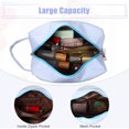 thumbnail image 2 of Unique Bargains Personalized Initial Make Up Bag Letter K Cosmetic Bag Travel Makeup Bag Organizer Makeup Box Blue, 2 of 7