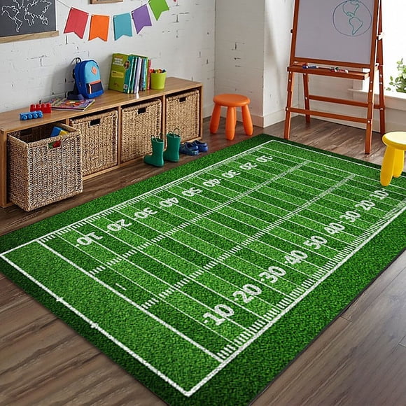 Indoor/Outdoor Area Soft Rug American Football Field On Grass Floor Rugs Table Chair Mats Home Living Room Coffee Table Non-Slip Carpet Home Decoration Gifts