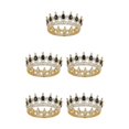 thumbnail image 3 of ZheElen Alloy Durable And Non-deforming Rhinestone For Wedding Or Cosplay Family Wedding Hair Crown Gold  + black 5Set, 3 of 6
