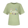thumbnail image 5 of Daisyyozoid Chandail Amusant de Pâques pour Femmes, Mode Décontractée, Chandail à Imprimé, Blouse à Manches Courtes, 5 of 5