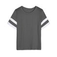 thumbnail image 3 of Chandails à Manches Courtes pour Femmes T-Shirts Surdimensionnés pour Femmes T-Shirts Amples Demi-Manches Col Rond Hauts Color Block Tuniques T-Shirts Surdimensionnés pour Femmes Hauts à Demi-Manches pour Femmes, 3 of 6
