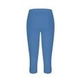 thumbnail image 4 of Penkiiy Capris Extensibles Taille Haute pour Femmes, Bleu Pâle, m, 4 of 6