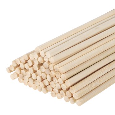 Unique Bargains Wooden Dowel Rods,50cm/20' Round Dowel Rod Wood Sticks,5mm/0.2' Stick,100 Pack