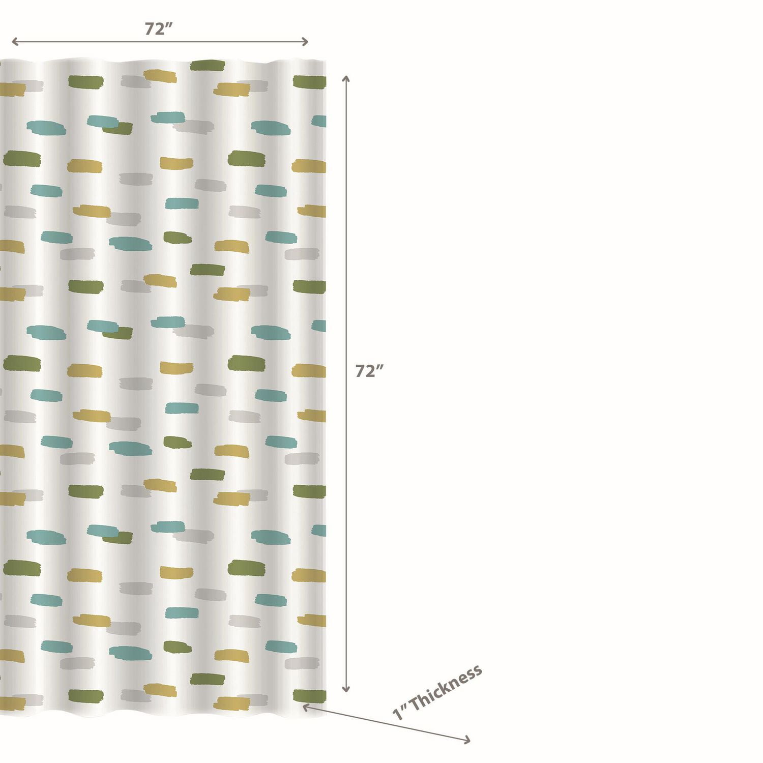 IH Casa Decor Peva Shower Curtain Avec 12 Hameçons En Polyresin Hyphen