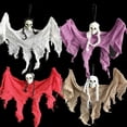 thumbnail image 1 of Hanging Ghost Weather Proof Decorative Props Fabric Hanging Skeleton Skull Pendant Halloween Decorations Black One Size, 1 of 13