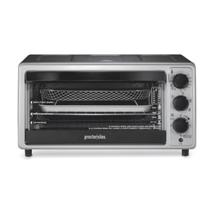 Proctor Silex Simply-Crisp Air Fryer Toaster Oven, 6-Slice Capacity, Black, 1500 Watts, 1 Count, Model 31275J