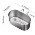 thumbnail image 2 of Stainless Steel Sink Drain Strainer Basket  Multifunctional Hanging Sink Strainer Colander Drain Basket for Filter Kitchen Waste and Wash Vegetables Fruits（hanging）, 2 of 10