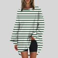 thumbnail image 1 of RXIRUCGD Sweat-Shirt Oversize à Col Rond pour Femmes Imprimé Manches Longues Tunique, Vert, Taille : S, 1 of 5