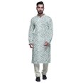 thumbnail image 1 of Atasi Kurta Pyjama de Designer pour Hommes Imprimé Style Angrakha Vêtements d'Été Décontractés, 1 of 5