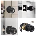 thumbnail image 1 of Woodworking Tools Black Entry Door Lockset Knobs Flat Keyed Entrance Lock Knobs for Enhanced Home - 1 Pack, 1 of 6