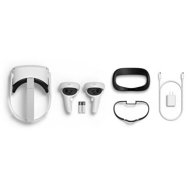 Oculus Quest 2 Advanced VR Headset 128GB Bundle with Batteries and