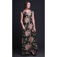 thumbnail image 3 of Bimba Robe Anarkali Noire à Fleurs, Col Mandarin, Sans Manches, Kurtis pour Femmes, Robe Maxi à Imprimé, Petit, 3 of 6
