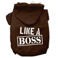 thumbnail image 1 of Like A Boss Screen Print Pet Hoodies Brown Size Sm (10), 1 of 1