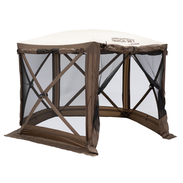 CLAM Quick-Set Adventure Abri Extérieur Portatif 9 X 9 Pieds avec Panneaux Coupe-Vent