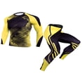 thumbnail image 1 of Men‘s Compression Base Layer 2PCS Clothes Set Athletic Fitness Quickly Dry Long Sleeve Tights T-Shirt Leggings, 1 of 8