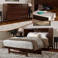 thumbnail image 1 of Santa Fe Coffre-Lit Escamotable en Bois Pleine Grandeur avec Matelas et Chargeur Intégré, Noyer, 1 of 19