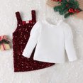 thumbnail image 1 of Baby Clothes for Girls Ruffle Round Neck Long Sleeve Knit Top + Sequin Back Skirt Set Suitable From 6 Months To 4 Years Old Girls Clothes on Clearance, 1 of 8