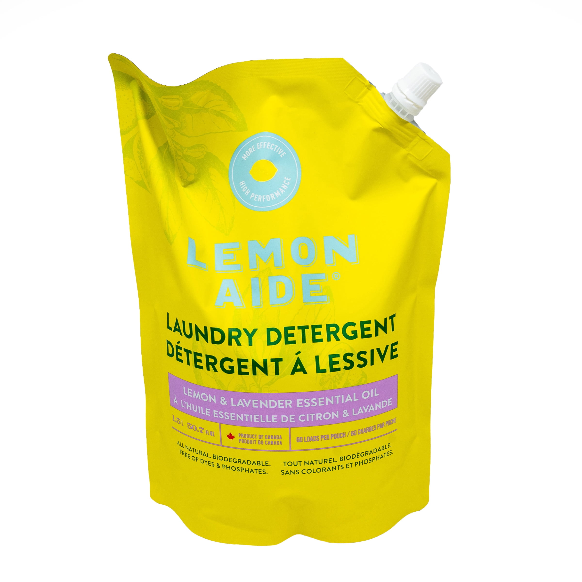 Lemon Aide, Détergent a Lessive Citron Lavande, 1.5L