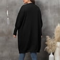 thumbnail image 4 of CEHVOM Women's Fashion Solid Color Plus-Size Loose MIDI Style Double Pockets Sweater Tops Clearance, 4 of 4