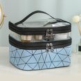 thumbnail image 5 of Organization and Storage Zippered Tote Bag, Portable Bathroom Travel Bag In Waterproof Clear Pvc Double Layer Cosmetic Bag, 5 of 5