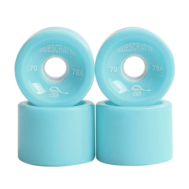 4 Pcs Roues de Planche à Roulettes 70 x 51 mm Ensemble de Roues de Longboard 78A Roue Coussin en PU pour Remplacement de Roue de Planche Longue