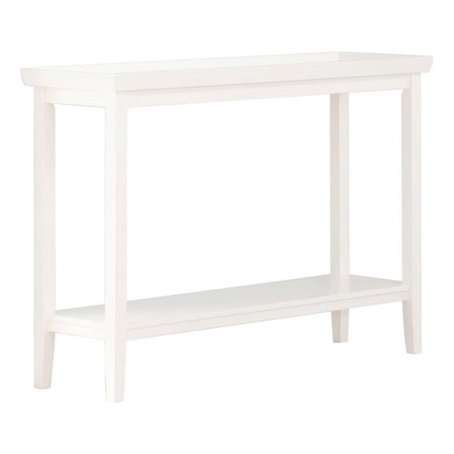 Pemberly Row Table Console Contemporaine, Fini Bois Blanc
