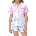 thumbnail image 1 of Girls Sleepwear & Robes - Children's Fashion Printed Button Down Lapel Short Sleeved Top Shorts Pajamas Set, 1 of 5