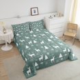 thumbnail image 4 of YST Merry Christmas Bedding Set Queen Size For Kids Snowflake Comforter Set For New Year With 2 Pillow Cases Xmas Tree Bedding Comforter Sets Deer Elk Cartoon Christmas Decor Animals Duvet Insert, 4 of 6