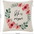 thumbnail image 2 of "He is Risen" Square Pillowcase 16x16 Decorative Linen Cushion Cover with Zipper Closure for Couch Sofa and Bed Decor, 2 of 6