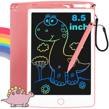 Richgv Tablette d'Écriture LCD, Tablette Graphique Électronique de 8,5 Pouces, Bloc de Dessin, Tableau de Gribouillage, Cadeaux pour Enfants et Adultes, Rose 8,5 Pouces