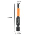 thumbnail image 2 of 1Pc Hexagon Screwdriver Bit Quick Change Impact Driver Power Drill Length 50Mm, 2 of 9