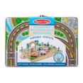 thumbnail image 1 of Melissa & Doug 18-Piece Wooden Take-Along Tabletop Town, 4 Rescue Vehicles, Play Pieces, Bridge, 1 of 6