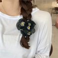 thumbnail image 5 of 6pcs Simple Hair Tie Elastic Scrunchie Daisy Pattern Mesh Hair Rope Ponytail Holder Women's Hair Accessories, 5 of 5
