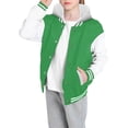 thumbnail image 3 of WEIYLL Hauts Garçon Automne Printemps Manches Longues à Capuche Baseball Vert pour 9-10 Ans, 3 of 6