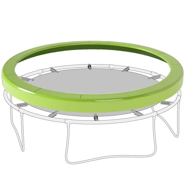 Soozier 14FT Trampoline Pad Spring Cover, Waterproof, Green