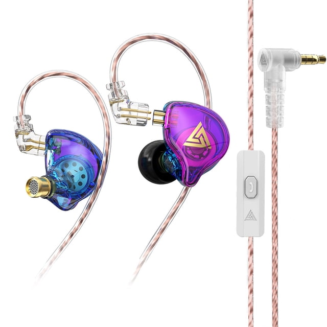 QualitChoice AK6 PLUS Écouteurs Filaires Oreillette à Réduction de Bruit Casque avec Embouts Colorés avec Micro 1 Ensemble