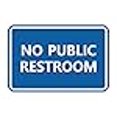 thumbnail image 3 of Signs ByLITA Classic Framed No Public Restroom (Blue) - Large 1 Pack, 3 of 4