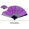 thumbnail image 1 of Dvruxg LED Glowing Hand Held Folding Fan Stage Performance Show Light Up Fan Birthday Party Dance Gift Wedding Night Bar Club Fluorescent Props, 1 of 5