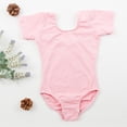 thumbnail image 1 of Tenue de Danse Extensible pour Enfants, Douce pour la Peau, Robe Classique de Gym, Justaucorps à Col Rond Anti-Transpiration, Combinaison, Tenue de Danse Douce, Costume, Léotard, Rose, 2TG, 1 of 9