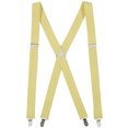 thumbnail image 1 of Mens Elastic X-Back Adjustable Straight Clip On Suspenders - Banana(Tall, 54" Long), 1 of 1
