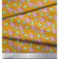 thumbnail image 3 of Soimoi Gold polyester Crepe Fabric Star & Diamond Geometric Print Fabric by the Yard 42 Inch Wide, 3 of 5