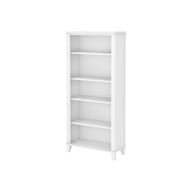Bush Furniture Somerset Grande - Bibliothèque - 5 Tablettes - Blanc