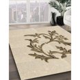 thumbnail image 3 of Ahgly Company Tapis d'Intérieur Ronds Transitionnels Lavables à la Machine, Brun Pérou, 5 Pieds Rond, 3 of 7