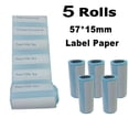 thumbnail image 4 of tredstone Thermal Paper Rolls Cash Register Receipt Portable Pocket Home Printer 5 57*15mm tag paper, 4 of 6