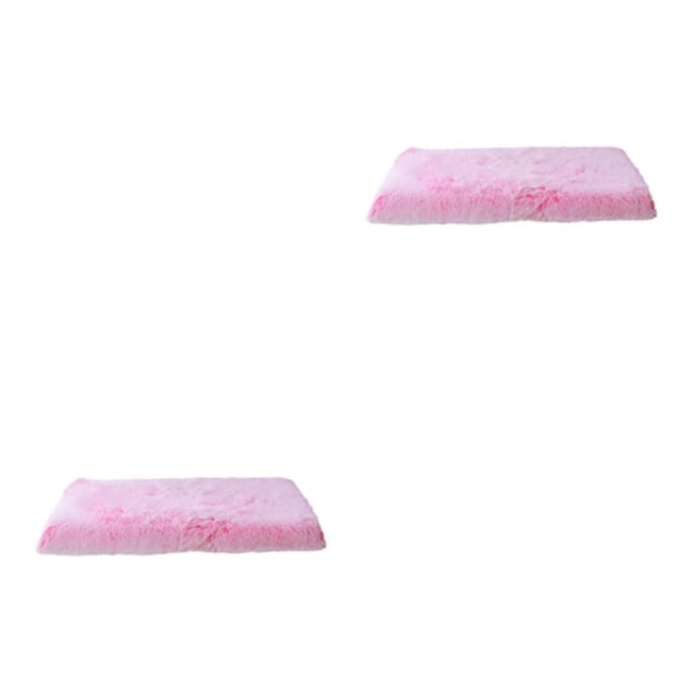 Dalazy Suitable For All Breeds Dog Bed Easy To Clean Durable Pet Cushion Polyester Pet Mat Value For Money pink white S 40*30*5cm 2Set