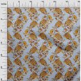 thumbnail image 2 of oneOone Georgette Viscose Fabric Leaves|Floral & Paisley Block Printed Craft Fabric BTY 42 Inch Wide, 2 of 4