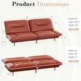 thumbnail image 4 of Homall Canapé-lit Futon avec Dossier Réglable et Accoudoirs Réglables sur Cinq Positions, Idéal pour les Petits Espaces comme le Salon Ou le Bureau., 4 of 7