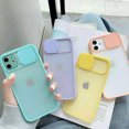 thumbnail image 5 of Designed for iPhone 13 Case with Slide Camera Cover, Shockproof Soft Rubber Bumper & Hard Back Protective Case for iPhone 13 6.1 inch (2021) - Sky Blue, 5 of 5
