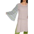 thumbnail image 4 of Moomaya Kurtis Courtes en Poly-Crêpe pour Femmes, Robe à Manches Kimono Imprimée, Haut Indien, 4 of 5