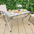 thumbnail image 3 of Costway 4-6 Person Portable Aluminum Camping Table Lightweight Roll Up Table Grey, 3 of 10
